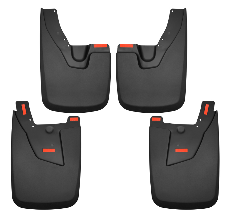 Ram 3500 Mud Guards - Front + Rear - Husky Liners - Custom-Molded - Black - `19-`22